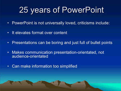 Power point slides